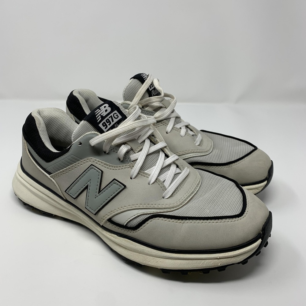 New Balance 997G Malbon Golf Shoes Mens 11 US D Gray White Athletic Spikes